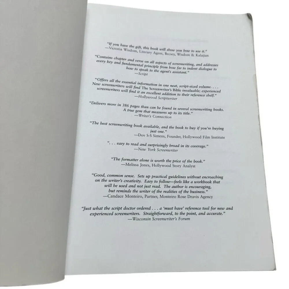 The Screenwriter's Bible: Writing, Formatting... by David Trottier 4th ed. 2005